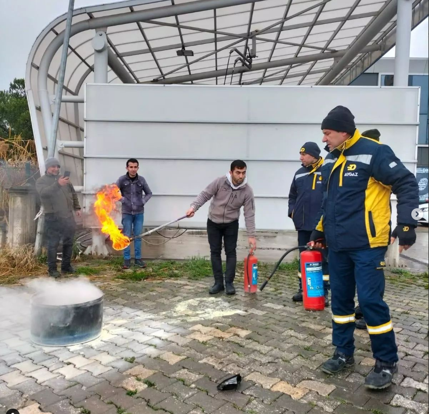 Meteor Petrol Yangın eğitimi